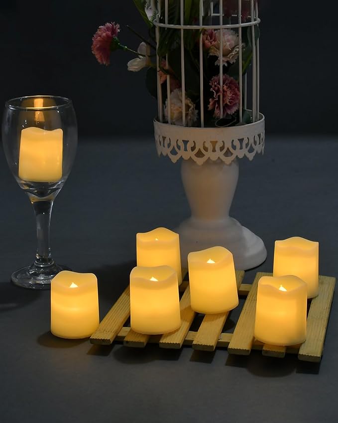 SHYMERY Flameless Votive Candles, Flameless Flickering Electric Fake Candle - Image 8