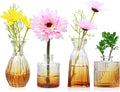 Glass Bud Vases Set of 4, Small Brown Flower Vases by Mapoxy