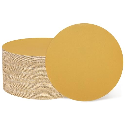 HARFINGTON 100 Pcs 6 Inch Sanding Discs 320 Grit Yellow Aluminum Oxide | Hook by HARFINGTON