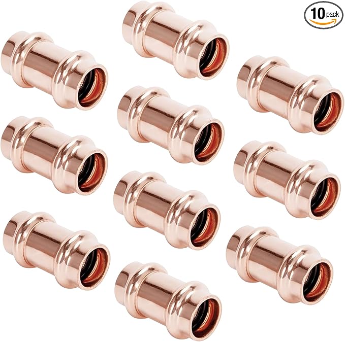 3/4" Copper Press Coupling Fitting by Unknown