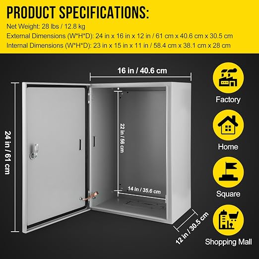 Garvee Outdoor Electrical Box, NEMA 4X Electrical Enclosure Box IP66 Waterproof - Image 6
