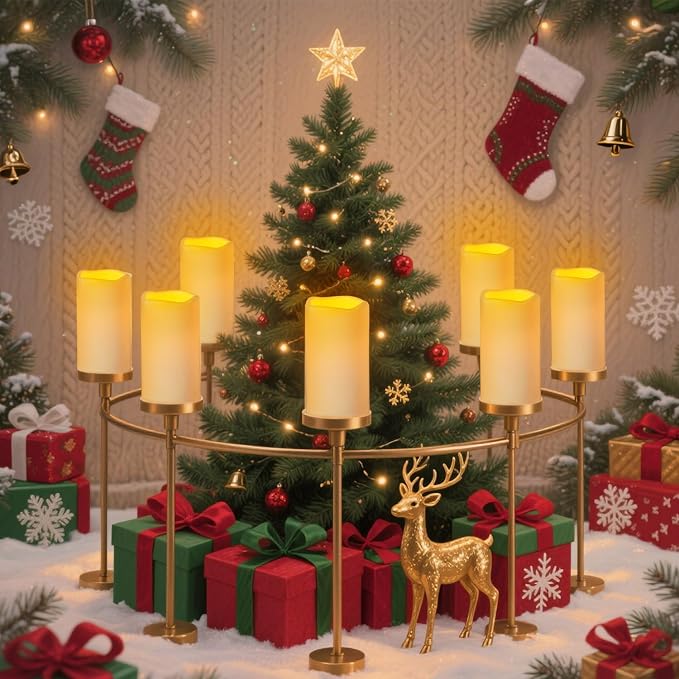Flameless Candles 4" 5" 6" Outdoor Indoor Pillars Battery Operated Flickering - Image 5