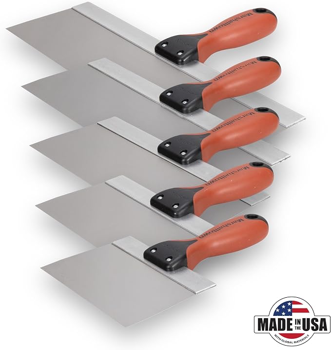 MARSHALLTOWN Drywall Taping Knife Set, 5 Piece, Mud Knife Tool Kit | Five - Image 2