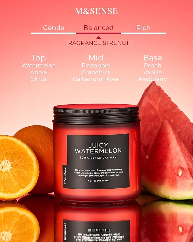 M&SENSE Juicy Watermelon Home Scented Candles - Image 2