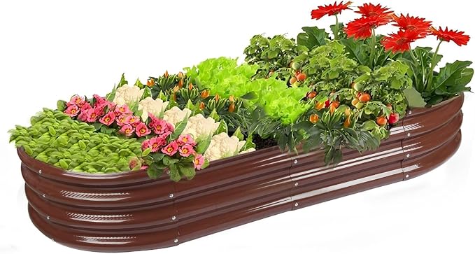 Rakukiri Raised Garden Bed GRS Certified Galvanized Planter Box Outdoor by RaisedGardenBed