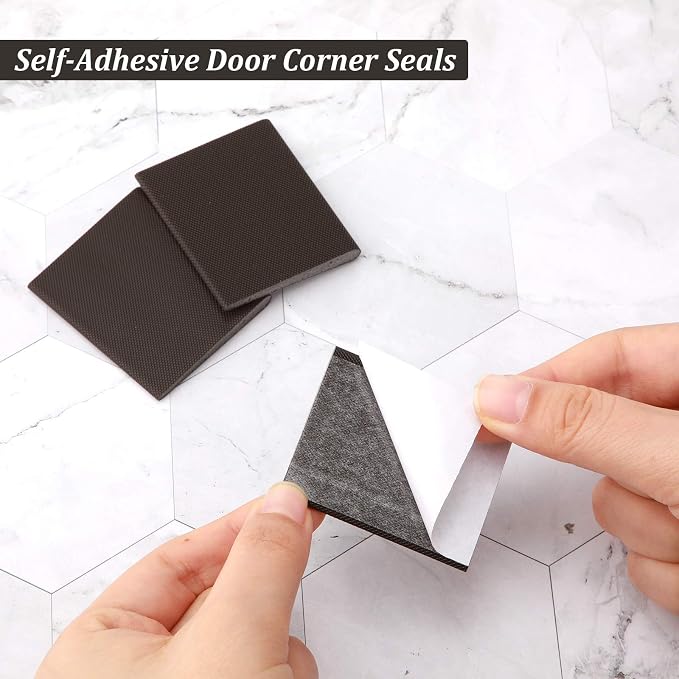 Jetec 14 Pcs Door Corner Seals Self Adhesive Exterior Foam - Image 3