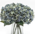 Kimura's Cabin 6pcs Silk Hydrangeas Artificial Flowers, Deep Lake Blue | by WeddingPartyArrangementBouquetsDecorationArtificialFlowers