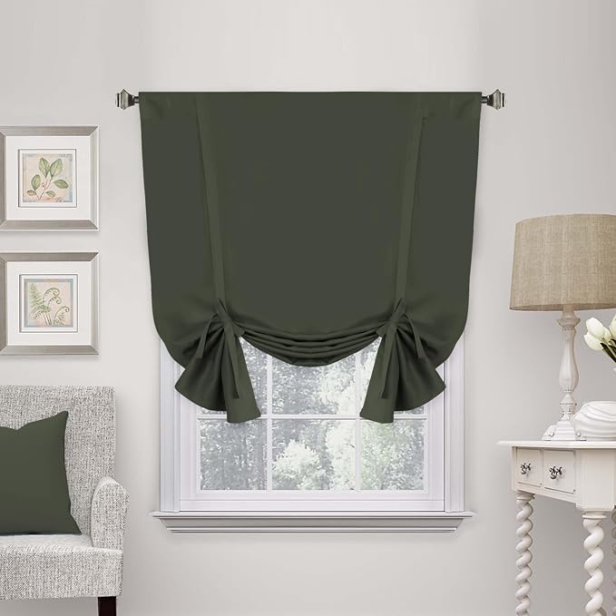 H.VERSAILTEX Blackout Tie Up Curtain Thermal Insulated Window Shade Light by HVERSAILTEX