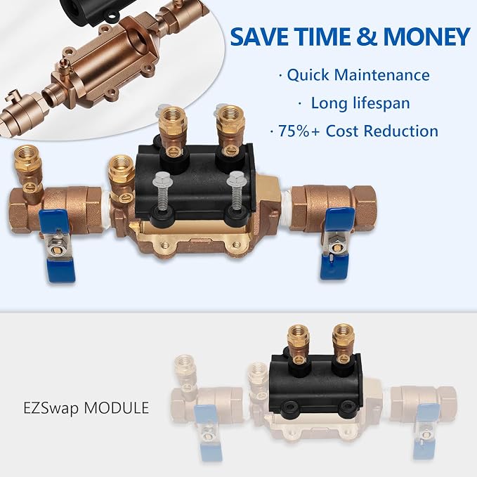1-350 1" Double Check Backflow Preventer, Double Check Valve Assembly | - Image 4