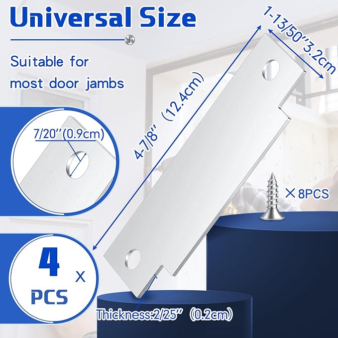 Zonon 4 Pcs Door Strike Plate Filler - Image 2