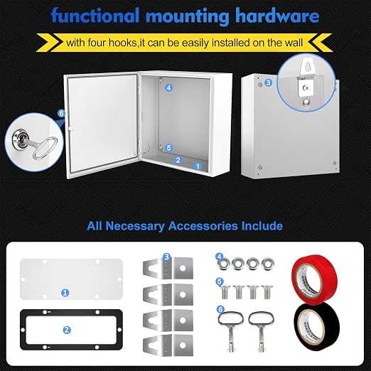 TOCRETOARE Outdoor Electrical Junction Box, Wall Mounted IP66 Waterproof & - Image 6