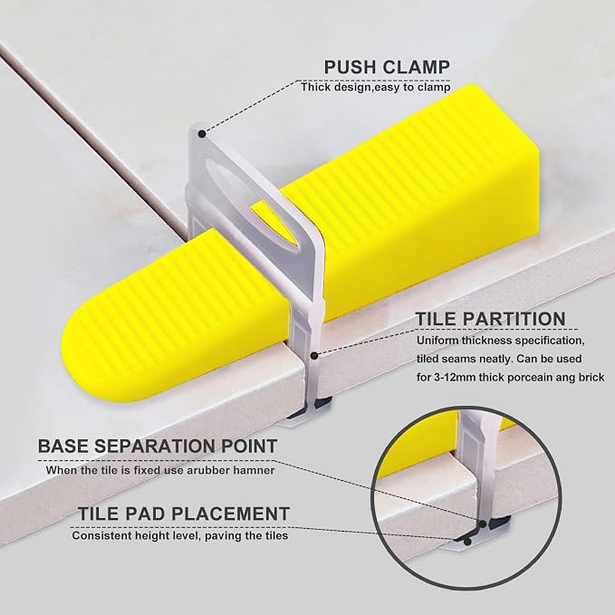 Tile Leveling System 2500pcs 1/32" Tile leveler Spacers Clips Tile Installation - Image 3