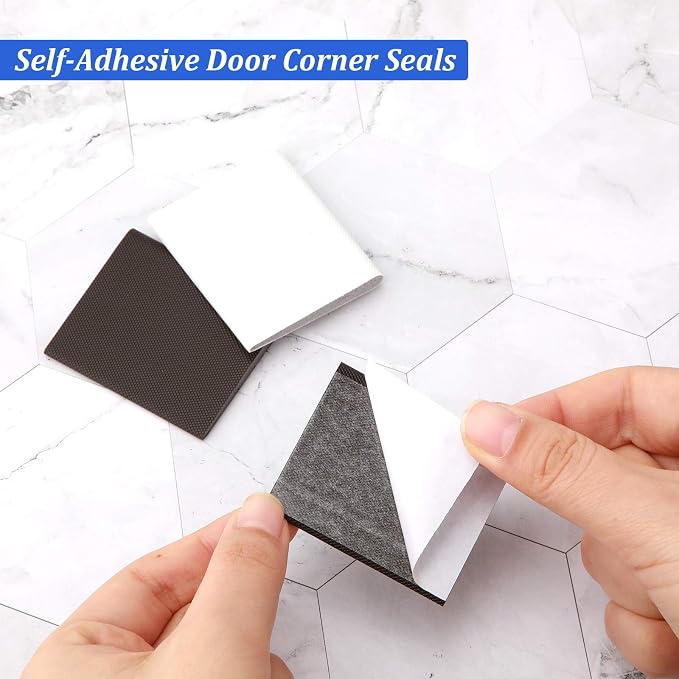 Jetec 14 Pcs Door Corner Seals Self Adhesive Exterior Foam - Image 3