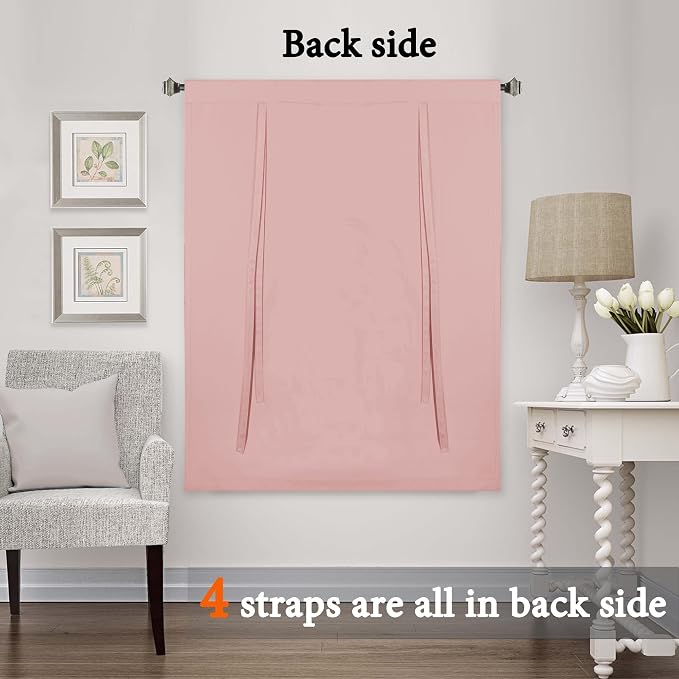 H.VERSAILTEX Blackout Tie Up Curtain Thermal Insulated Window Shade Light - Image 7