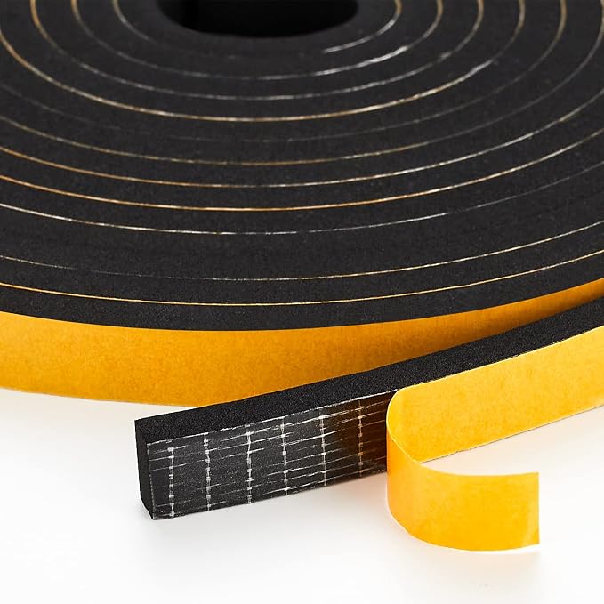 Ravinte Weather Stripping Door Seal, 1 x 3/8" Adhesive Foam Tape, 13 FT | by Ravinte