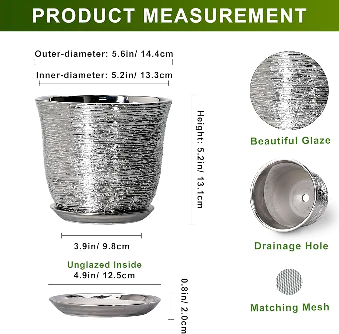 5.6 Inch Plant Pot - Image 2