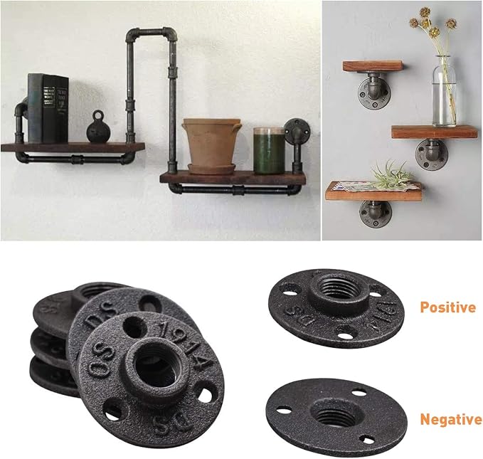 1/2" Floor Flange, Malleable Iron Threaded Pipe Flange - Image 4