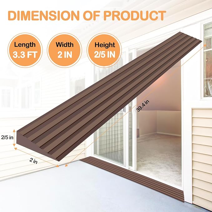 Threshold Ramps for Doorways Self-Adhesive Rubber Threshold Strip | Rubber - Image 5