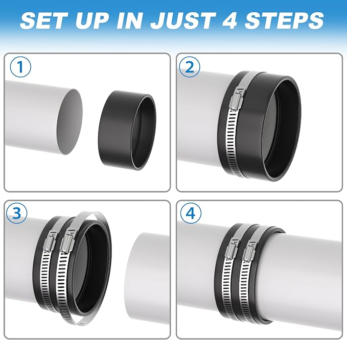 4 Inch Thickened Silicone Dryer Vent Coupler - Image 5