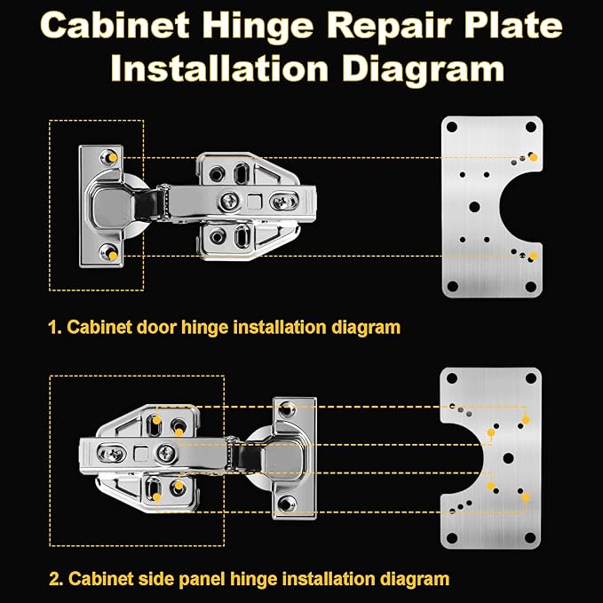 Cabinet Hinge Repair Plate, Hinges Repair Fixing Plate Cabinet Repair Board | 6 - Image 2
