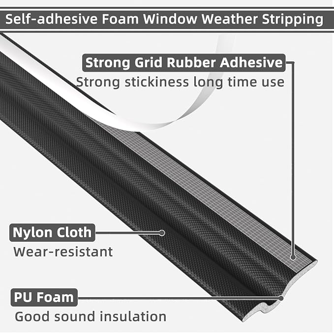 118 Inch Window Weather Stripping Door Seal Strip, Door Sweep - Image 5