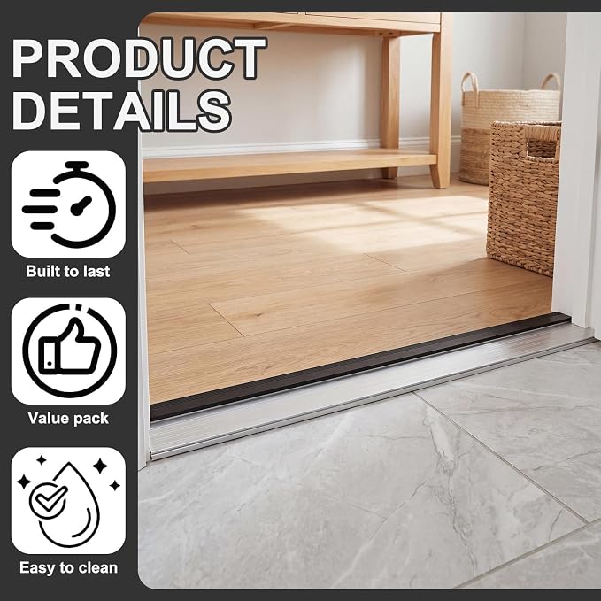Pangda 2pcs 36 Inch Fixed Vinyl Sill Cap 1-1/8 Inches High Exterior Door - Image 5