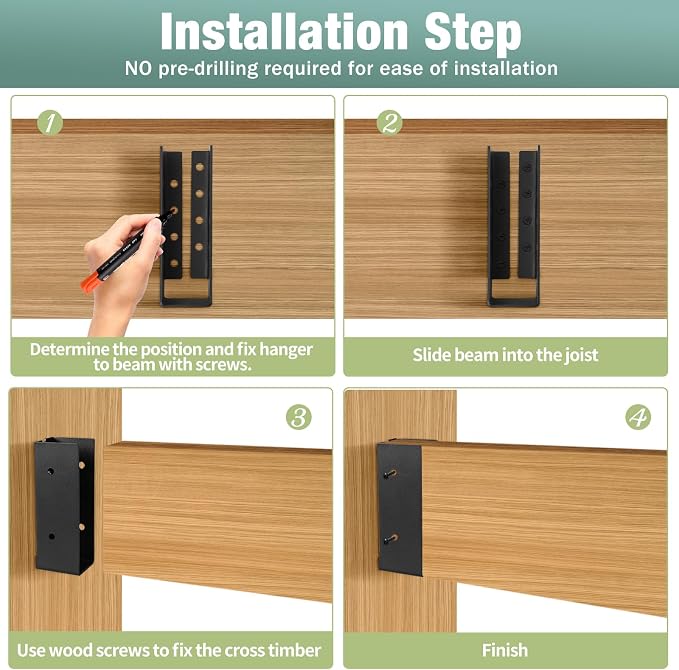 2x6 Joist Hanger 24PCS, Outdoor Trim Concealed-Flange Joist Bracket | Railing - Image 5