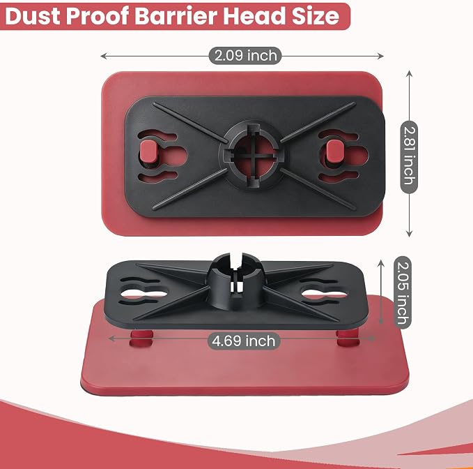 2 Dust Proof Barrier Replacement Heads & Top Plates - Image 2