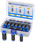30PCS Quick Connect Air Hose Connectors 1/4 5/16 3/8 inch Straight Push to by HOODUTRICPNEUMATIC