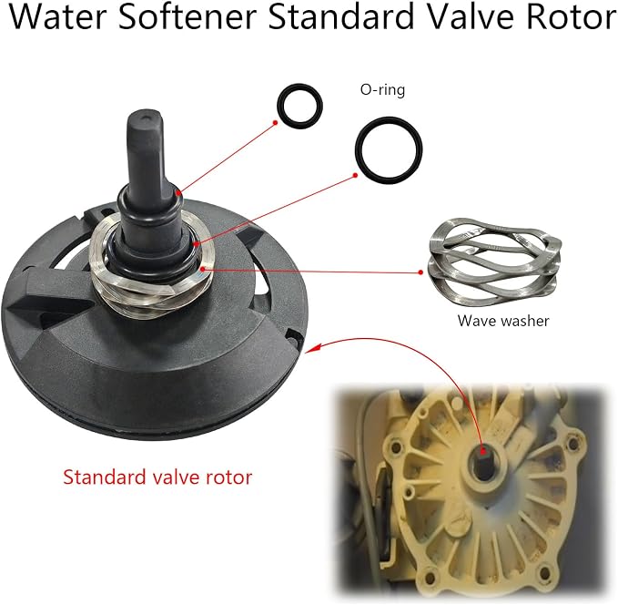 7238468 Water Softener High Flow Valve Rotor Kit - Image 4