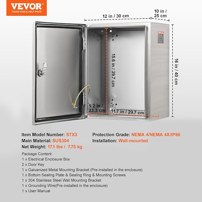 Steel Electrical Box, 304 Stainless Steel Electrical Enclosure Box, - Image 7