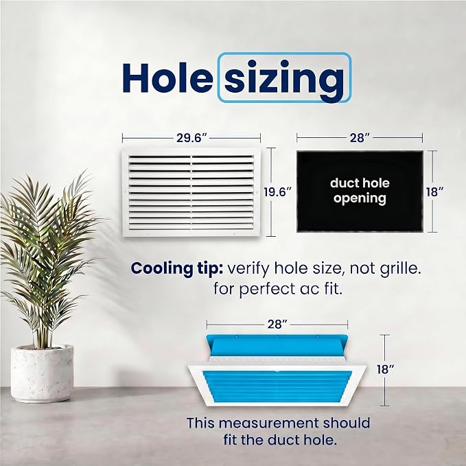 28x18 Aluminum Wall Ceiling Air Return Vent Cover HVAC Rustproof Grille - Image 3
