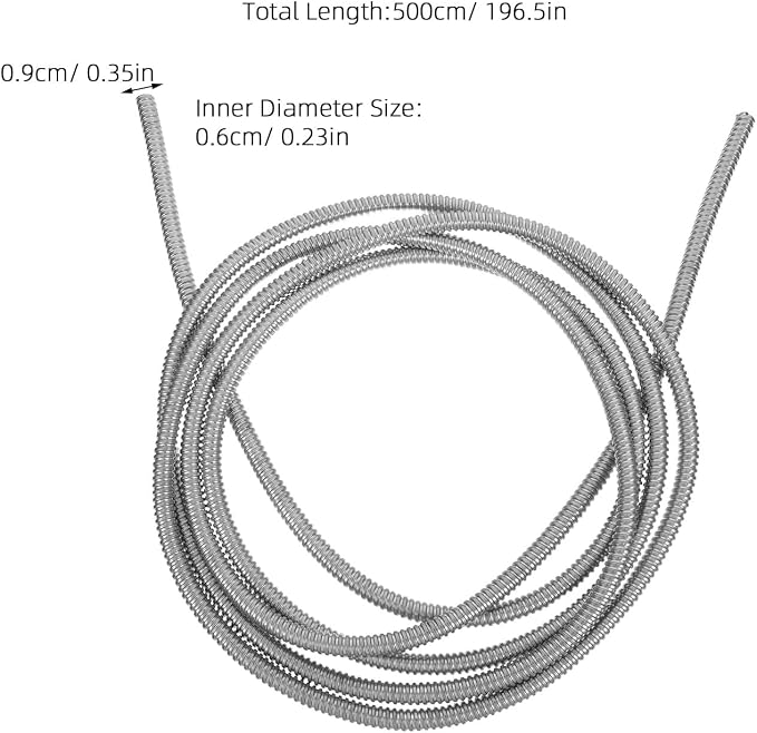 Ipetboom Stainless Steel Cable Conduit: I.D.6mm Flexible Electrical Conduit - Image 2
