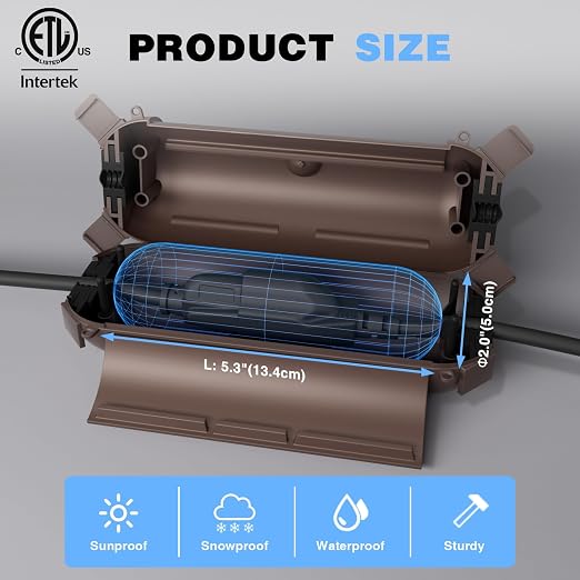 3 Pack Outdoor Extension Cord Waterproof Cover, - Image 3