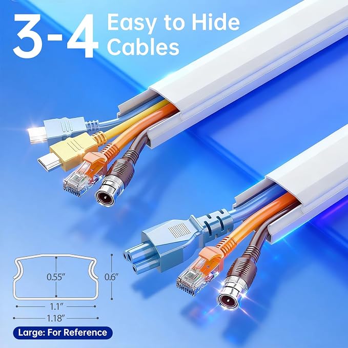 Delamu TV Cord Hider, Cord Covers - Image 2