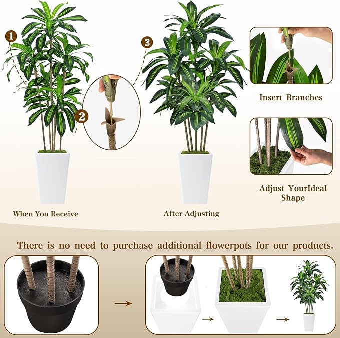 Flydeer 7FT Artificial Dracaena Tree - Image 3