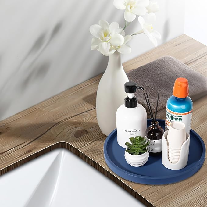 Silicone Bathroom Tray Coffee Table Decor Perfume Organizer, Waterproof - Image 2