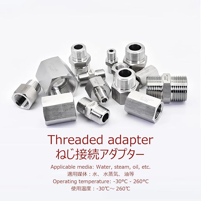 304 Stainless Steel Hex Adapter, G to Metric M Thread Reducer, 1/2-3/4 3/8-1/2 - Image 6
