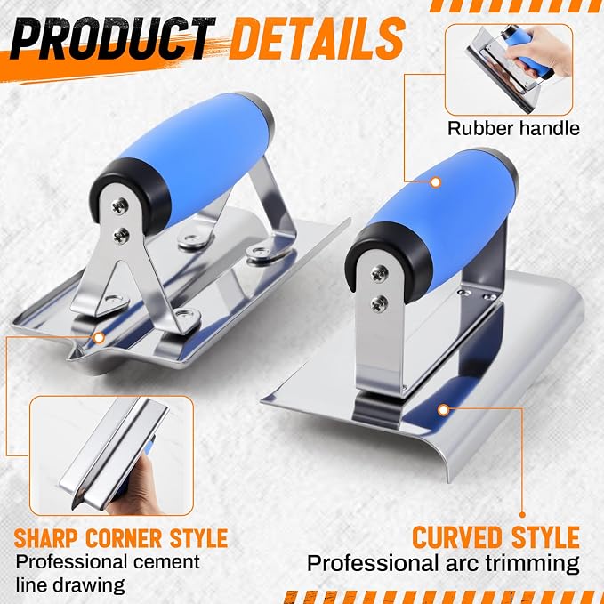 6pcs Concrete Hand Tools Set Masonry Tools Includes Stainless Steel Concrete - Image 3