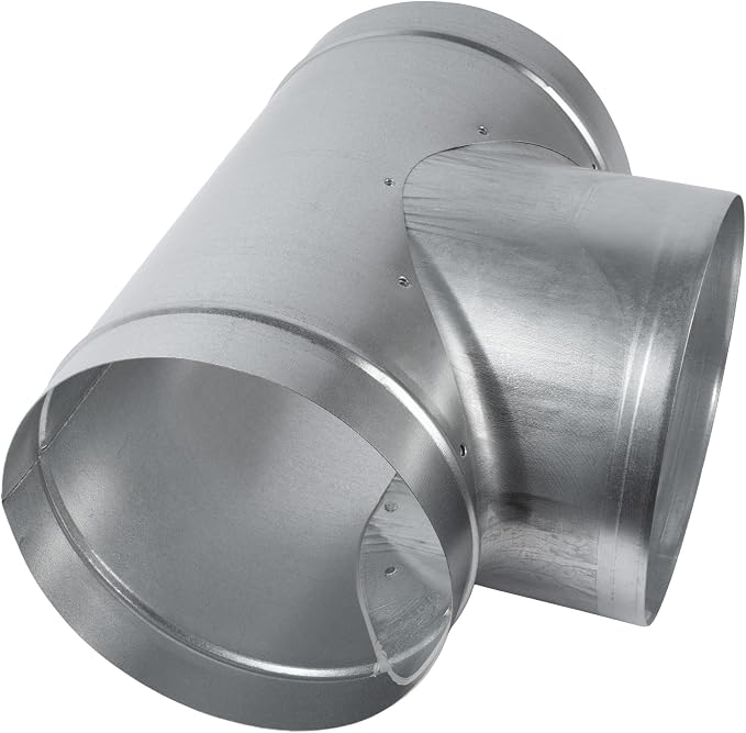 90° Degree Ø8 x 8 x 8 Inch T Shape Duct Splitter - Image 2