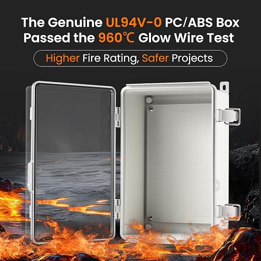 QILIPSU UL94-V0 Outdoor WiFi Enclosure Waterproof Router Junction Box, - Image 2