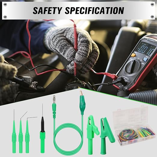 SWANLAKE 43-Piece Back Probe Kit, 30A Multi-Angle Test Probe, 4mm Banana Plug - Image 5