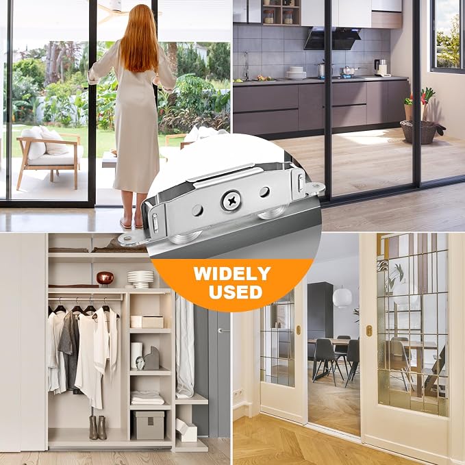 2 Pcs Sliding Patio Door Roller Stainless Steel Sliding Door Wheels | - Image 6
