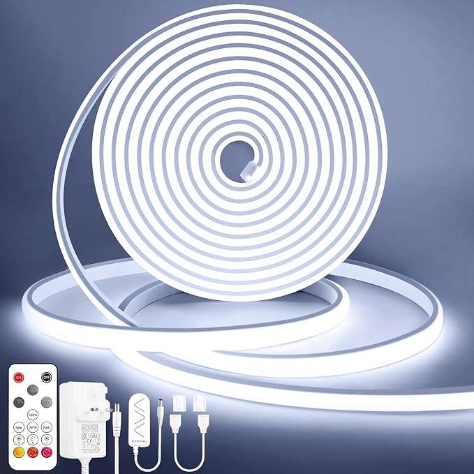 Lamomo COB LED Strip Lights, 32.8Ft White Dimmable Self-Adhesive Led Rope Light - Image 7