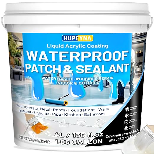 Waterproof Sealant, Liquid Invisible Waterproof Agent 4L | Transparent by HUPEYNA