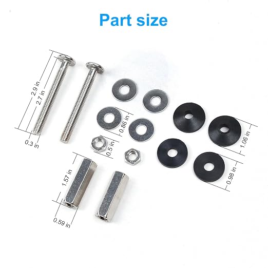 4Pcs Universal Toilet Seat Bolts Kit, Metal Heavy - Image 7