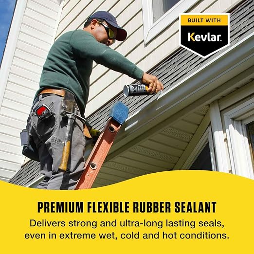 Great Stuff Extreme Seal Flexible Rubber Sealant Black 14 oz Aerosol - Image 2