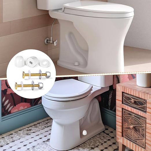 2 PCS Toilet Floor Bolts and Caps Closet, Universal Toilet Bowl to Floors Bolt - Image 6