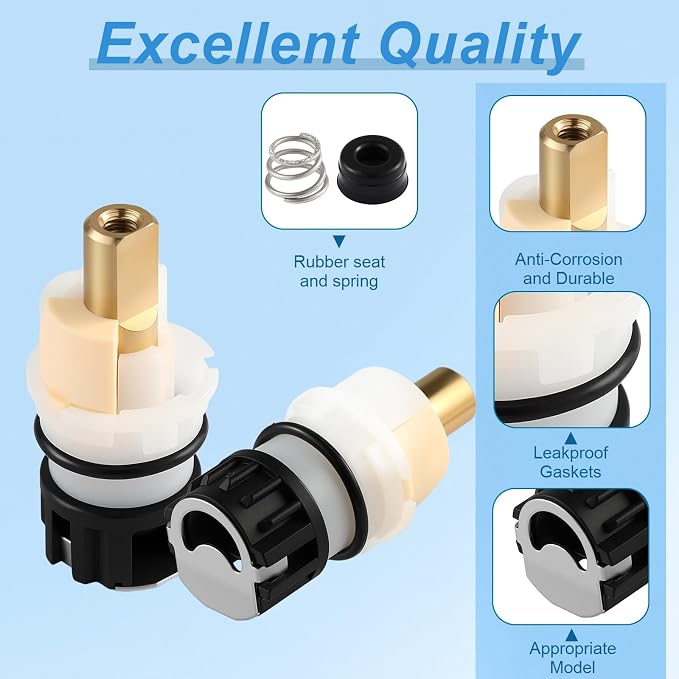 8 Pack RP25513 Faucet Stem Replacement, Compatible - Image 3