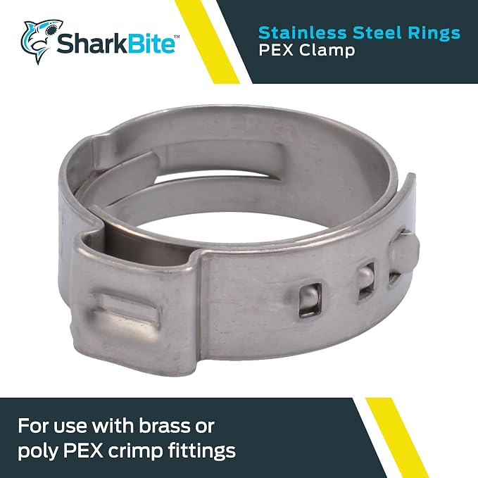 SharkBite 3/4 Inch Clamp Ring, Stainless Steel Plumbing Fitting, PEX Pipe - Image 2